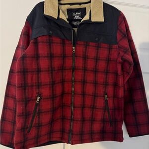 L.L. Bean Red and Black Plaid Jacket